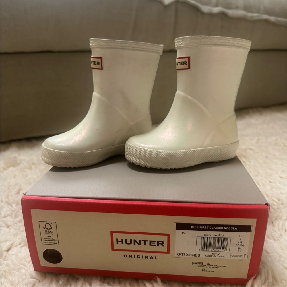 Hunter Original Kids Silver Boots